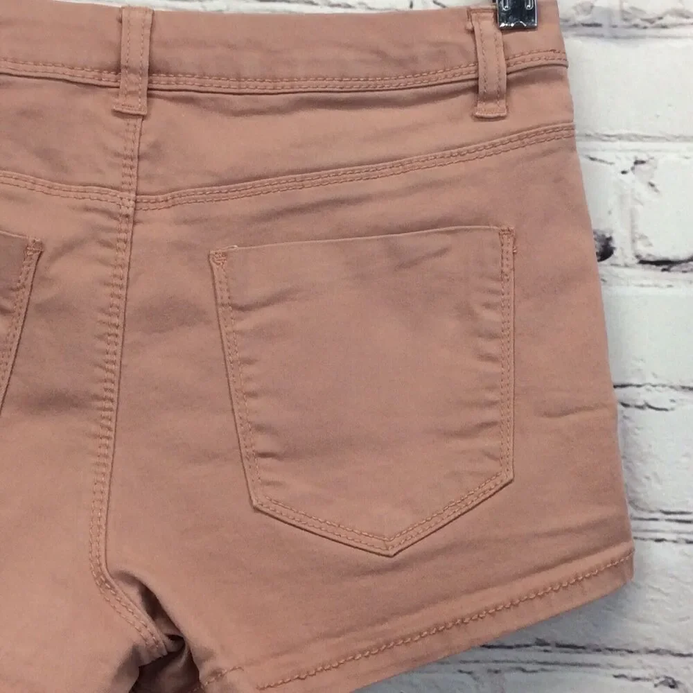 Vanilla Star Shorts Women's Juniors Size 5 Dusty Rose Denim Booty Beachy Stretch